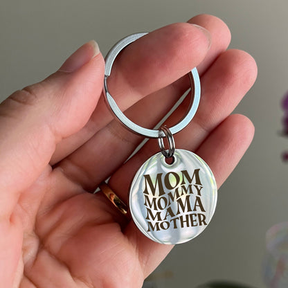 Mom Mommy Mama Mother Keychain, Custom Handmade Gifts, Gift for New Mother, Mother's Day Gifts