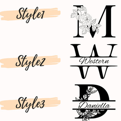 Personalized Initial Keychain: Stainless Steel Monogram, Custom Letter Gift