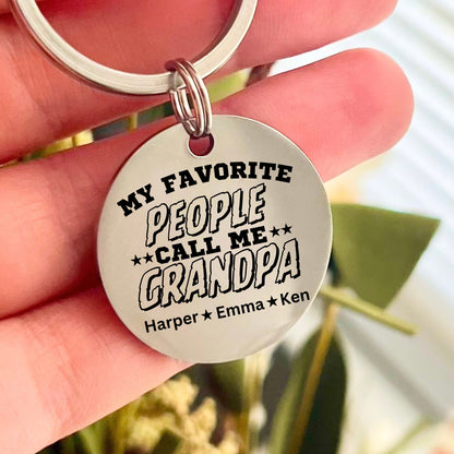 Custom Uncle  Keychain - My favorite person call me Uncle   Keychain- Unique Father's Day Gif- Gift for Uncle