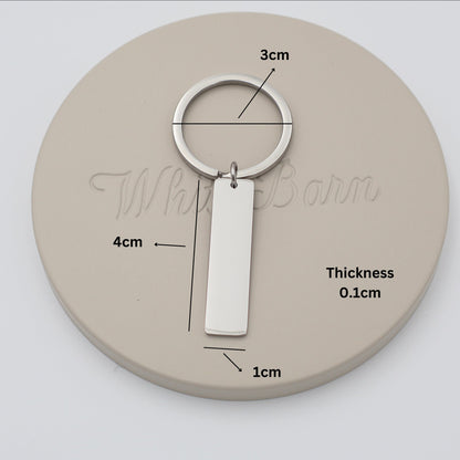 Custom Stainless Steel Keychain: Pine Tree, Mountain, Sun - Nature Lover Keyring