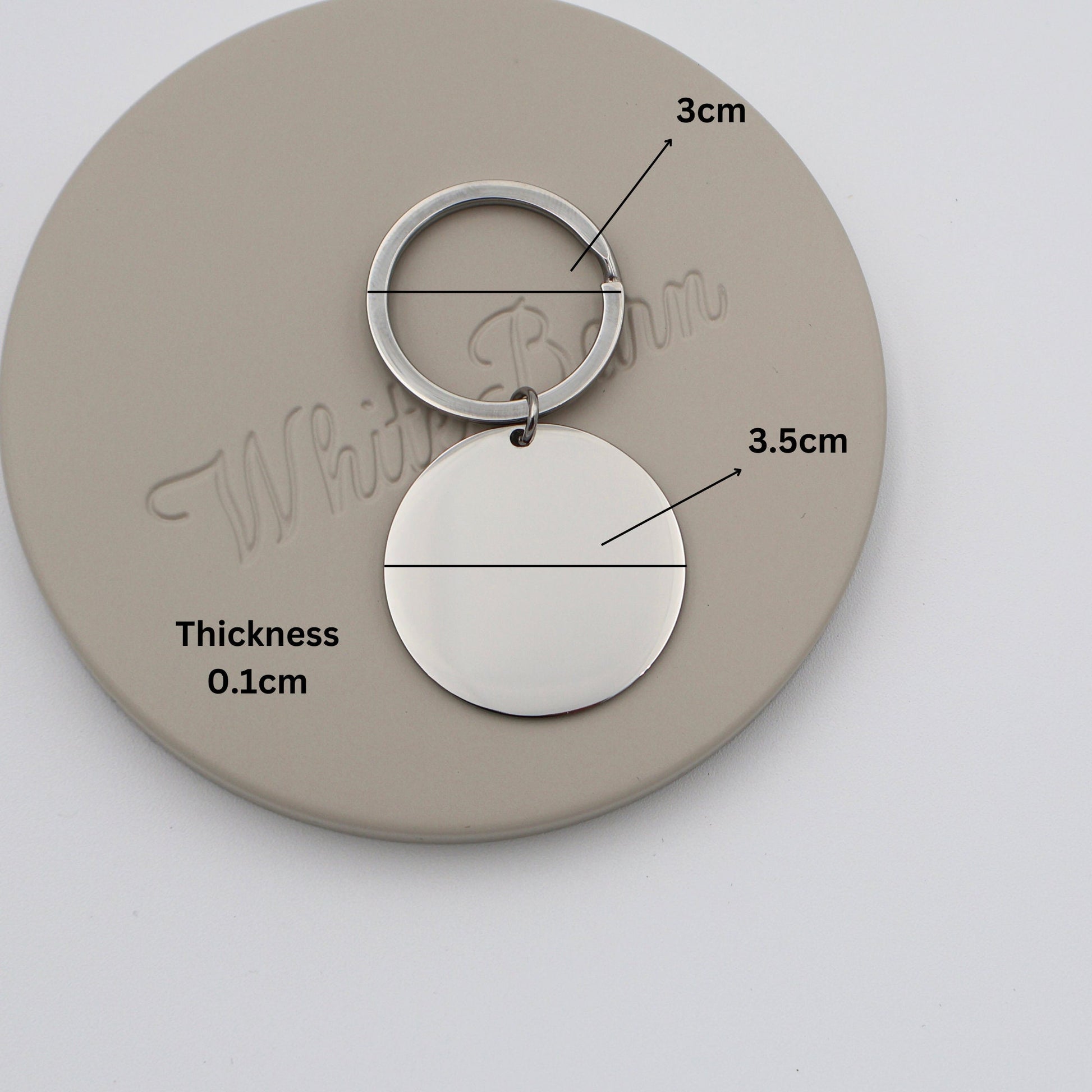 Custom Admin Nutrition Facts Keychain: Personalized Stainless Steel Gift