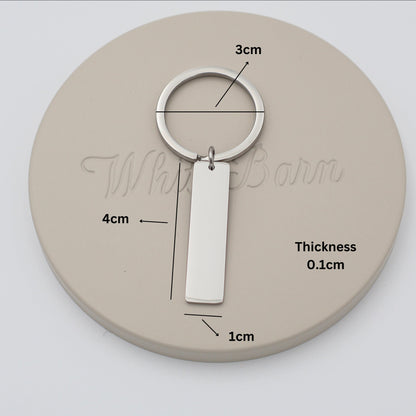 Personalized Stainless Steel Keychain: Humorous Quote, Custom Name Charm